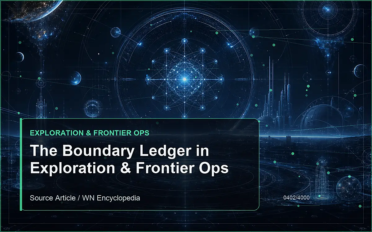 AI-generated encyclopedia reference image for The Boundary Ledger in Exploration & Frontier Ops