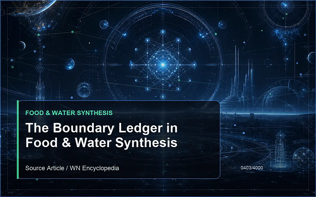 AI-generated encyclopedia reference image for The Boundary Ledger in Food & Water Synthesis