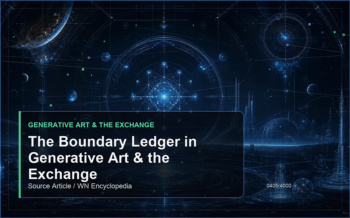 AI-generated encyclopedia reference image for The Boundary Ledger in Generative Art & the Exchange
