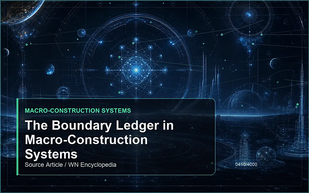 AI-generated encyclopedia reference image for The Boundary Ledger in Macro-Construction Systems