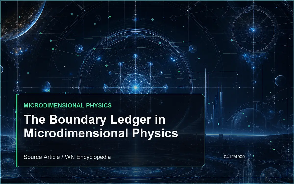 AI-generated encyclopedia reference image for The Boundary Ledger in Microdimensional Physics