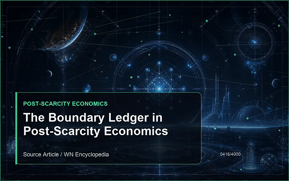 AI-generated encyclopedia reference image for The Boundary Ledger in Post-Scarcity Economics