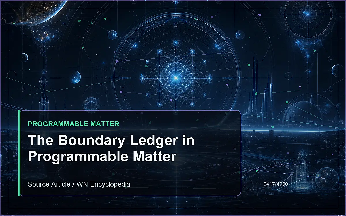 AI-generated encyclopedia reference image for The Boundary Ledger in Programmable Matter