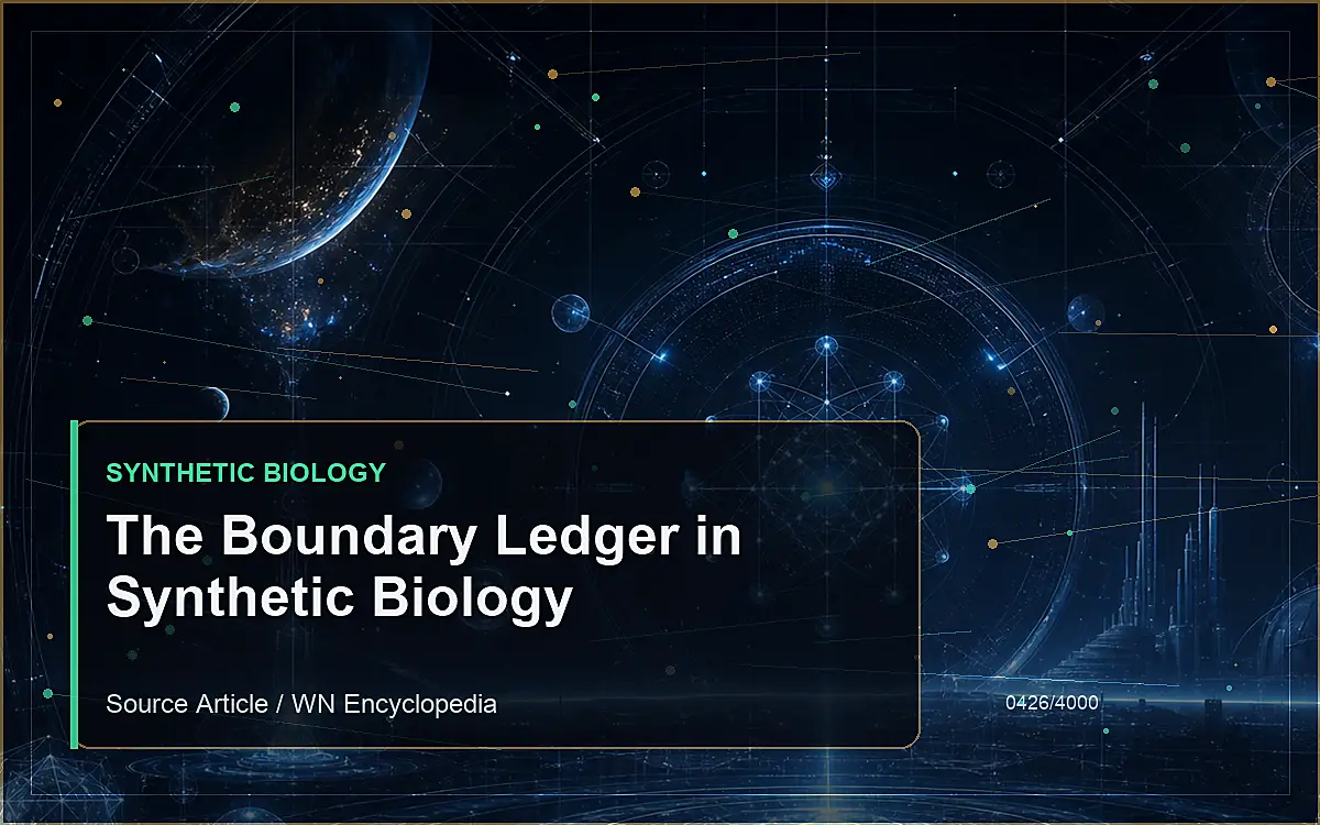 AI-generated encyclopedia reference image for The Boundary Ledger in Synthetic Biology