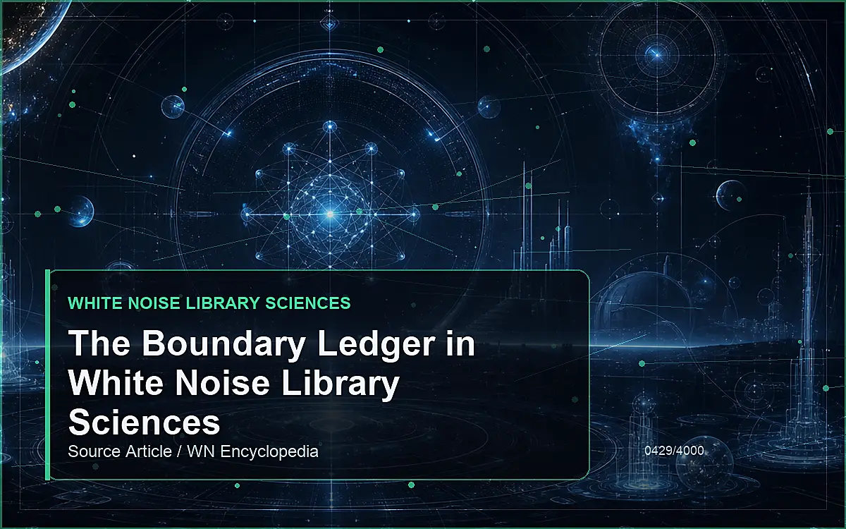 AI-generated encyclopedia reference image for The Boundary Ledger in White Noise Library Sciences
