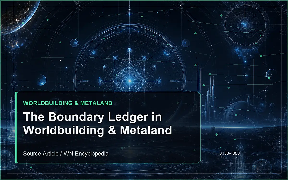 AI-generated encyclopedia reference image for The Boundary Ledger in Worldbuilding & Metaland