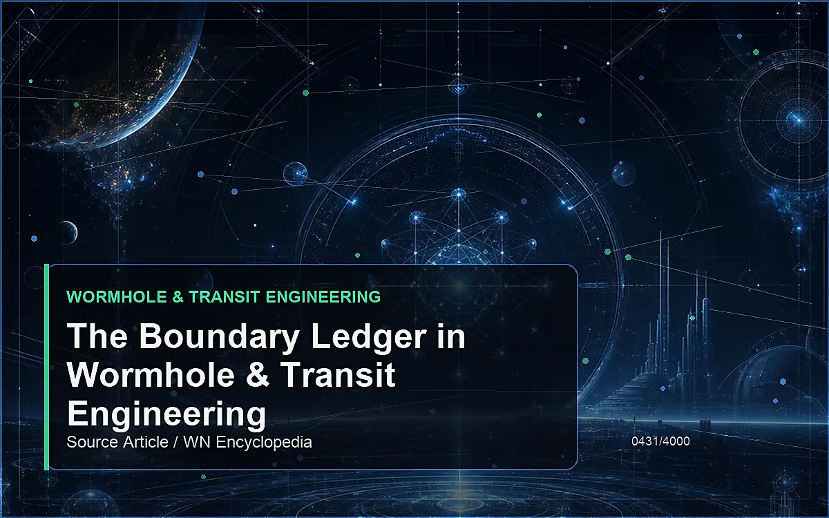 AI-generated encyclopedia reference image for The Boundary Ledger in Wormhole & Transit Engineering
