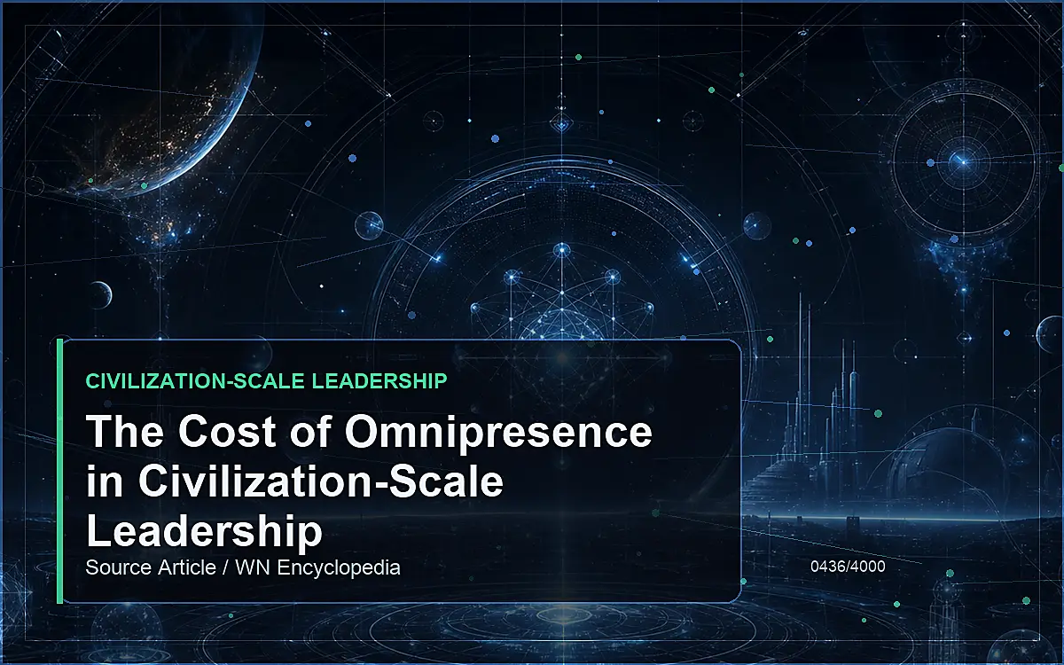AI-generated encyclopedia reference image for The Cost of Omnipresence in Civilization-Scale Leadership