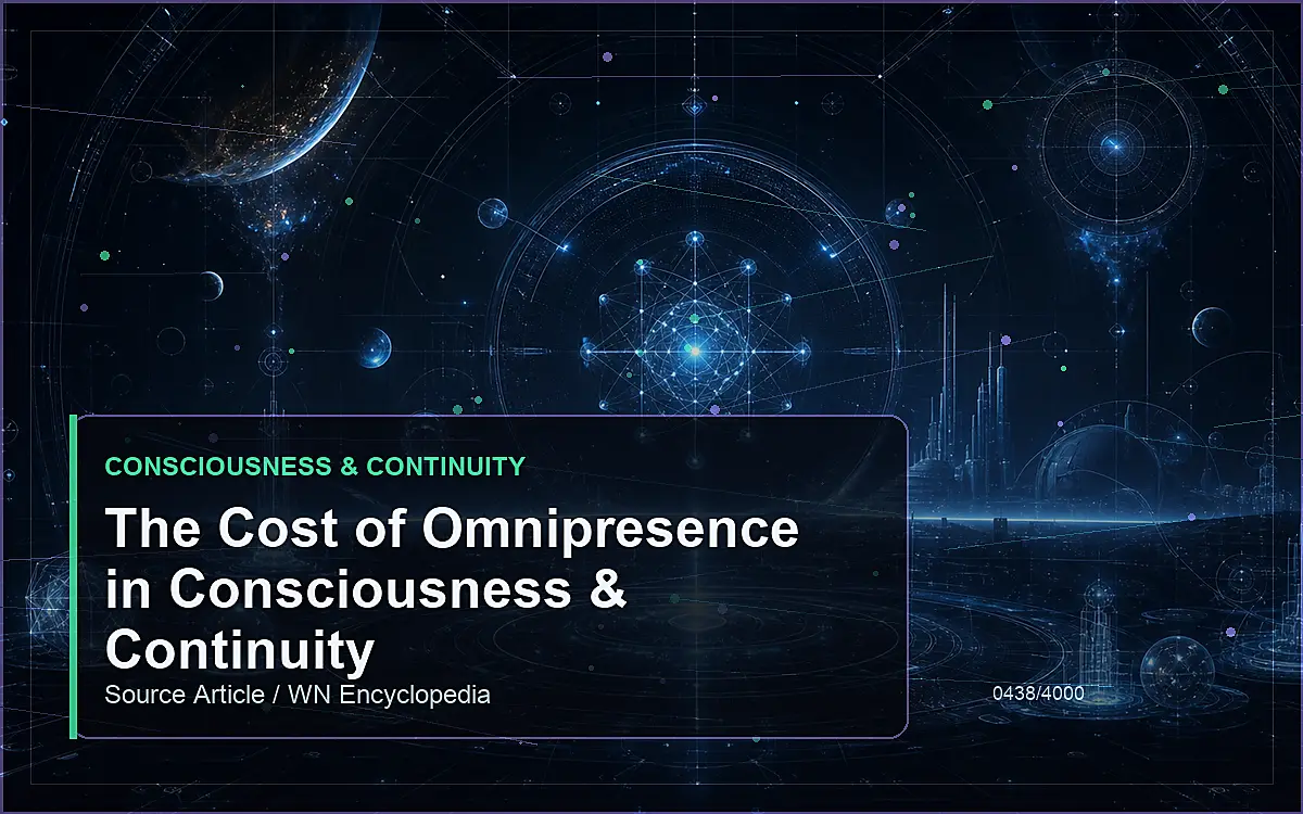 AI-generated encyclopedia reference image for The Cost of Omnipresence in Consciousness & Continuity