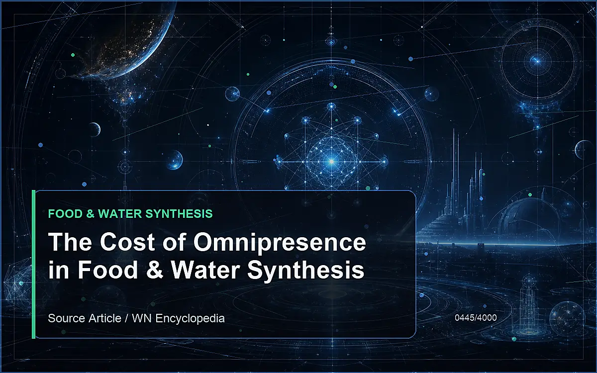 AI-generated encyclopedia reference image for The Cost of Omnipresence in Food & Water Synthesis