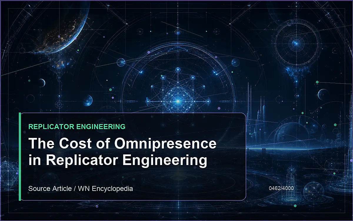 AI-generated encyclopedia reference image for The Cost of Omnipresence in Replicator Engineering