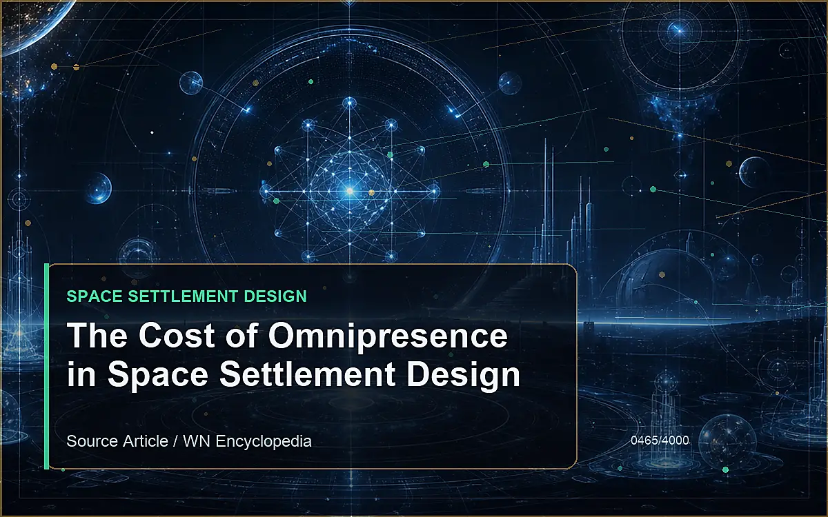 AI-generated encyclopedia reference image for The Cost of Omnipresence in Space Settlement Design