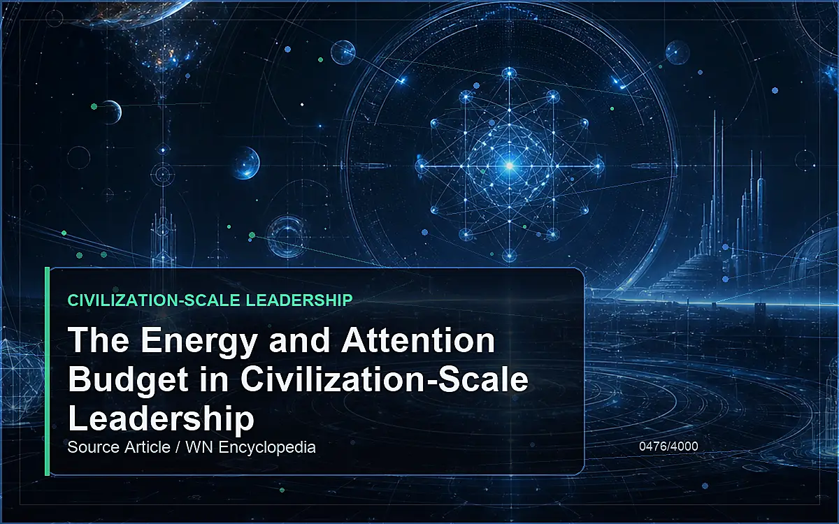 AI-generated encyclopedia reference image for The Energy and Attention Budget in Civilization-Scale Leadership