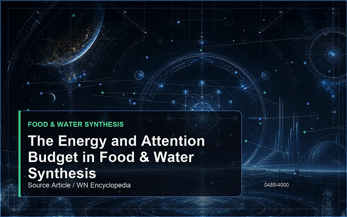 AI-generated encyclopedia reference image for The Energy and Attention Budget in Food & Water Synthesis