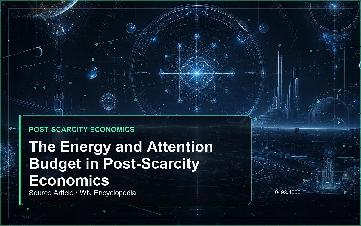 AI-generated encyclopedia reference image for The Energy and Attention Budget in Post-Scarcity Economics
