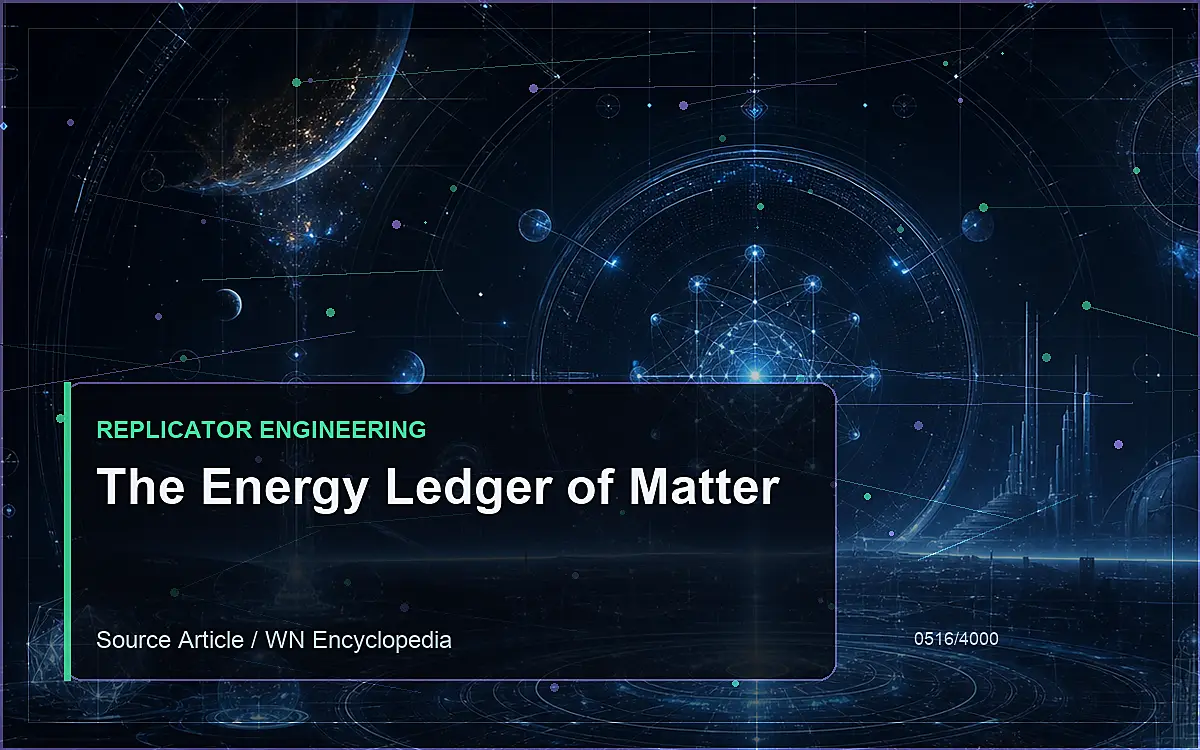 AI-generated encyclopedia reference image for The Energy Ledger of Matter