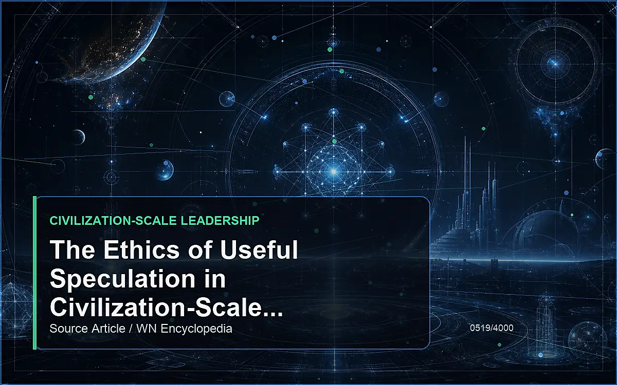 AI-generated encyclopedia reference image for The Ethics of Useful Speculation in Civilization-Scale Leadership