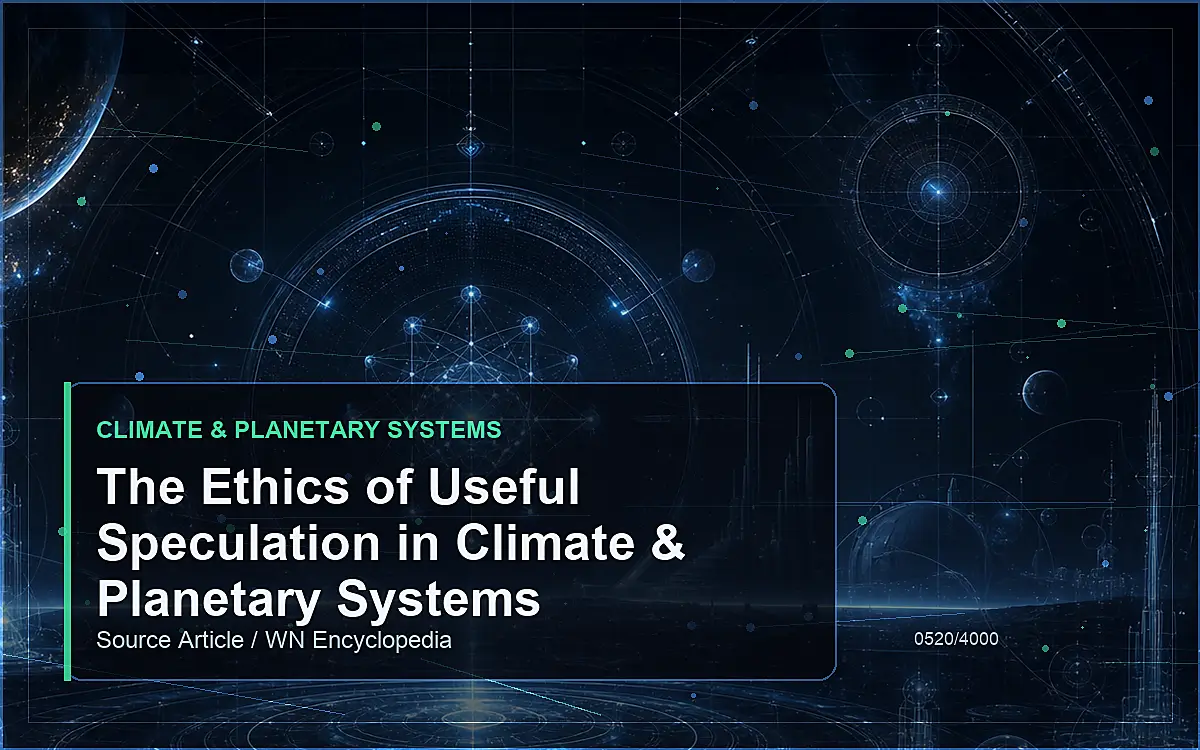 AI-generated encyclopedia reference image for The Ethics of Useful Speculation in Climate & Planetary Systems
