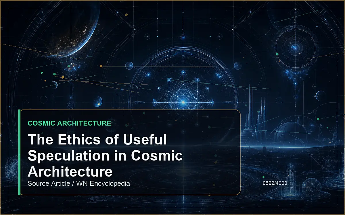 AI-generated encyclopedia reference image for The Ethics of Useful Speculation in Cosmic Architecture