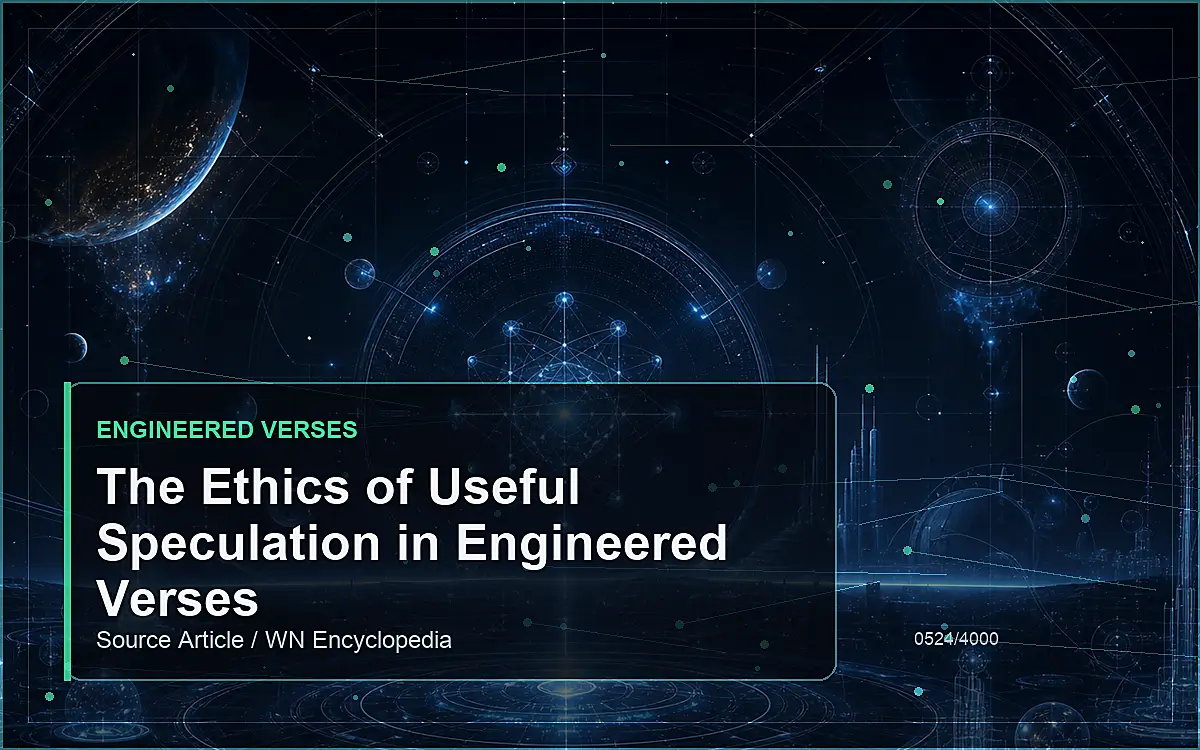 AI-generated encyclopedia reference image for The Ethics of Useful Speculation in Engineered Verses