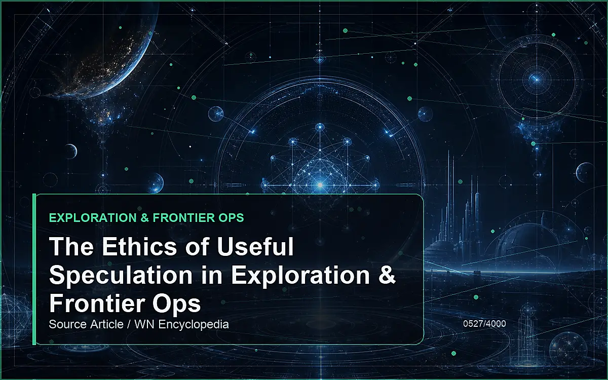 AI-generated encyclopedia reference image for The Ethics of Useful Speculation in Exploration & Frontier Ops