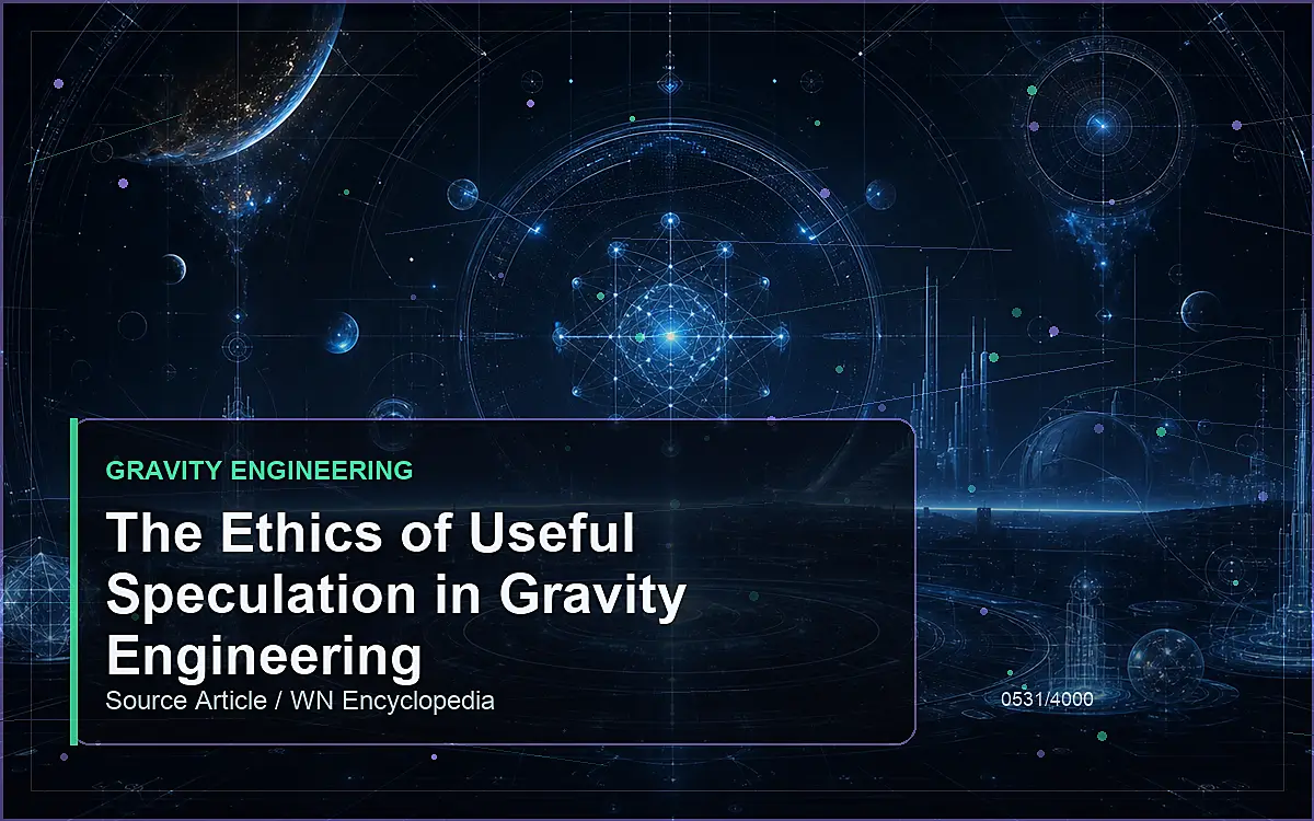 AI-generated encyclopedia reference image for The Ethics of Useful Speculation in Gravity Engineering