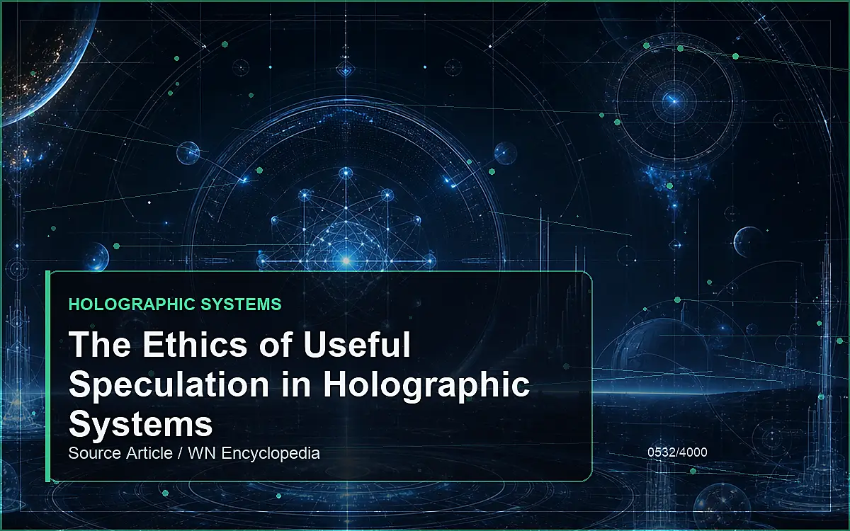 AI-generated encyclopedia reference image for The Ethics of Useful Speculation in Holographic Systems