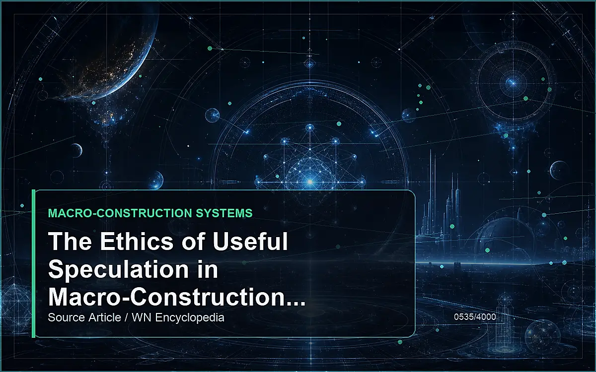 AI-generated encyclopedia reference image for The Ethics of Useful Speculation in Macro-Construction Systems