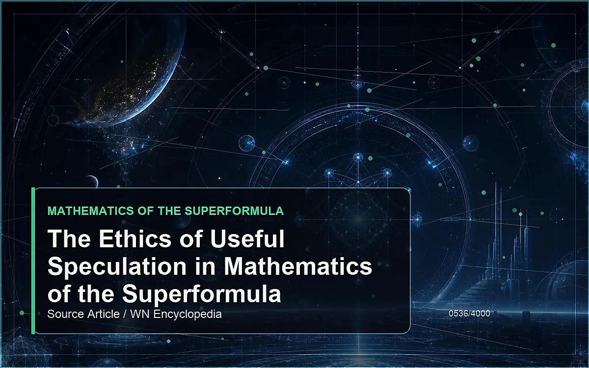 AI-generated encyclopedia reference image for The Ethics of Useful Speculation in Mathematics of the Superformula