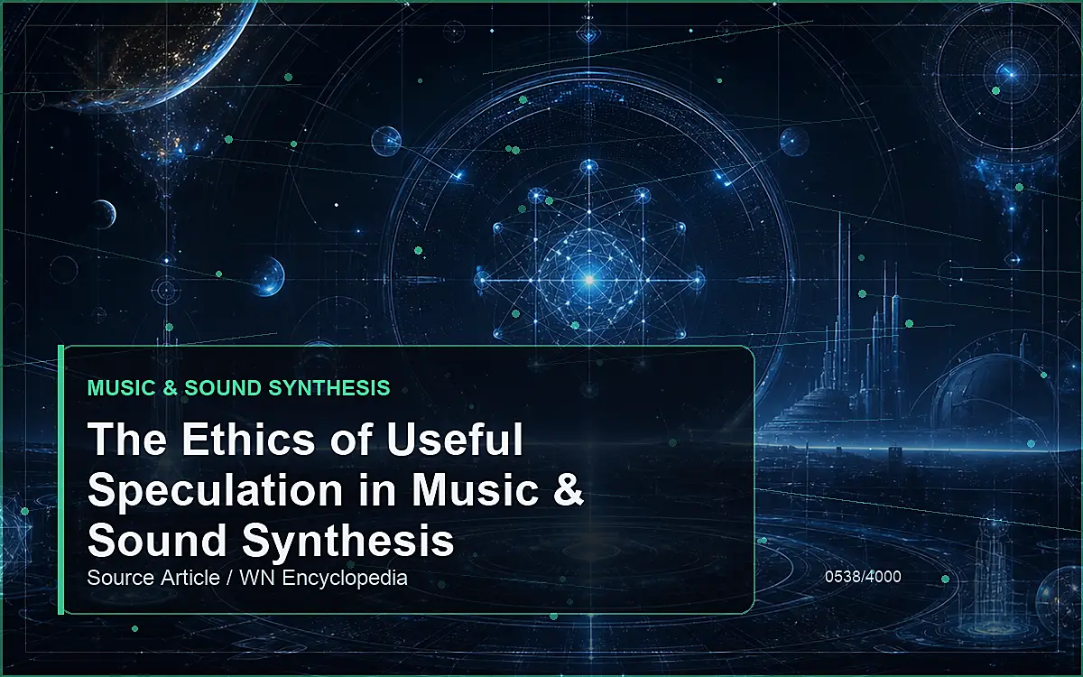 AI-generated encyclopedia reference image for The Ethics of Useful Speculation in Music & Sound Synthesis