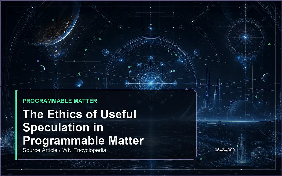 AI-generated encyclopedia reference image for The Ethics of Useful Speculation in Programmable Matter
