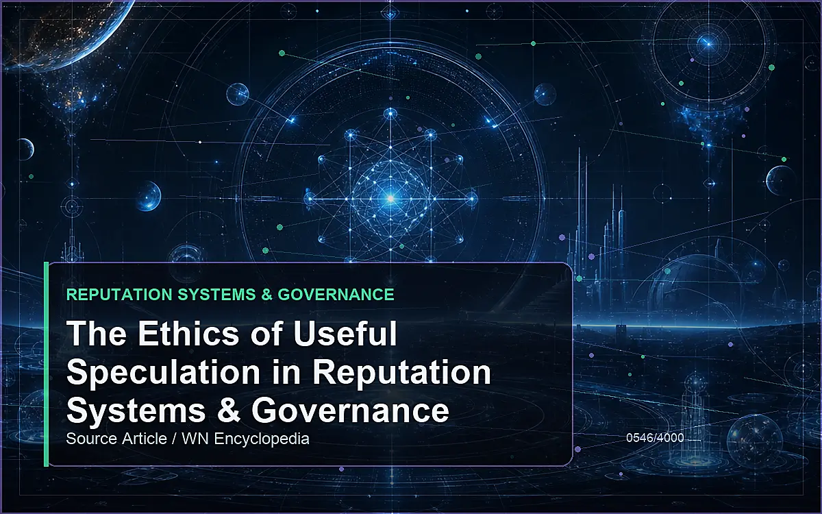 AI-generated encyclopedia reference image for The Ethics of Useful Speculation in Reputation Systems & Governance