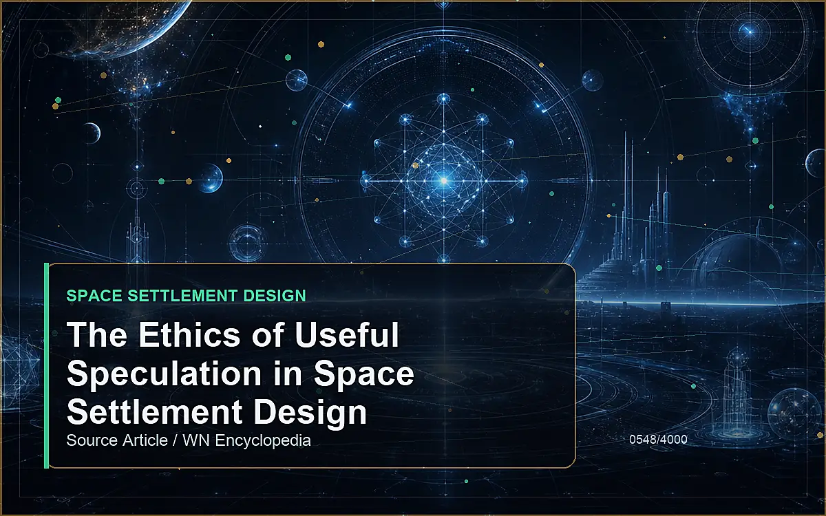 AI-generated encyclopedia reference image for The Ethics of Useful Speculation in Space Settlement Design