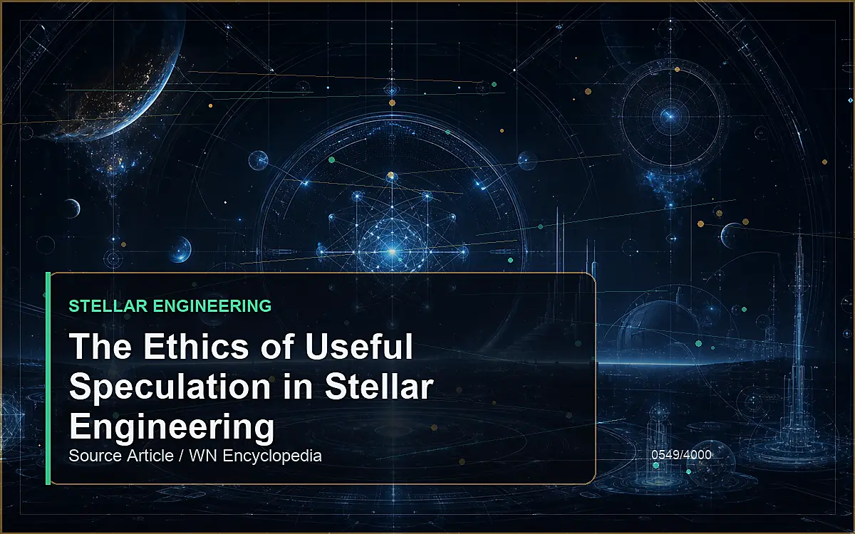 AI-generated encyclopedia reference image for The Ethics of Useful Speculation in Stellar Engineering
