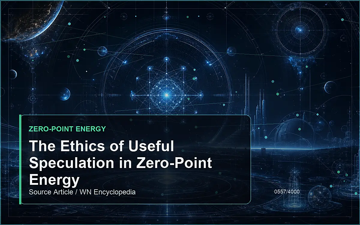 AI-generated encyclopedia reference image for The Ethics of Useful Speculation in Zero-Point Energy