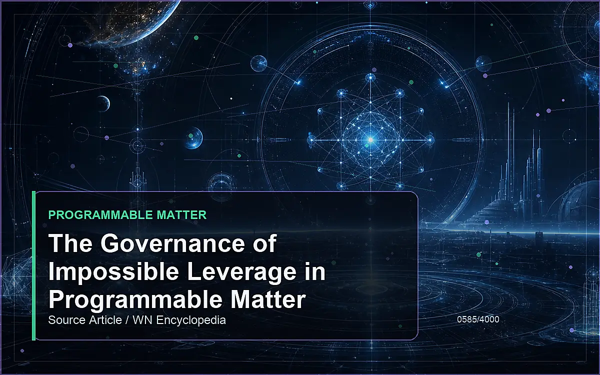 AI-generated encyclopedia reference image for The Governance of Impossible Leverage in Programmable Matter