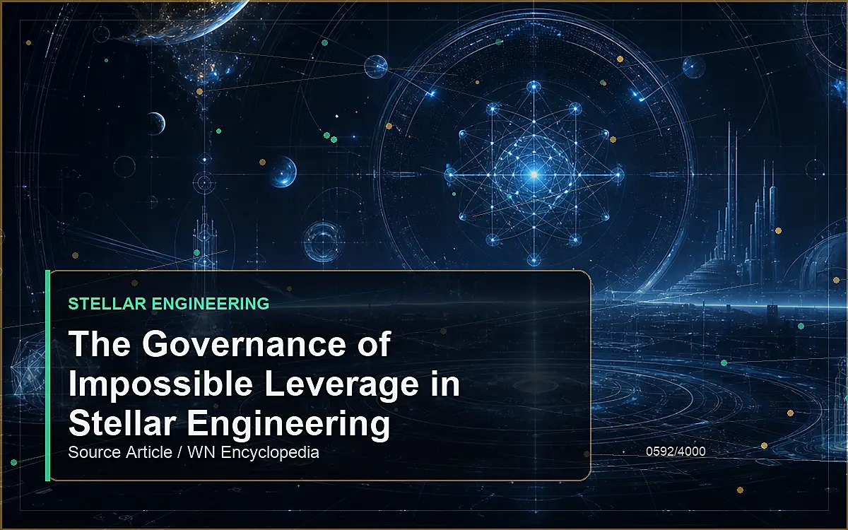 AI-generated encyclopedia reference image for The Governance of Impossible Leverage in Stellar Engineering