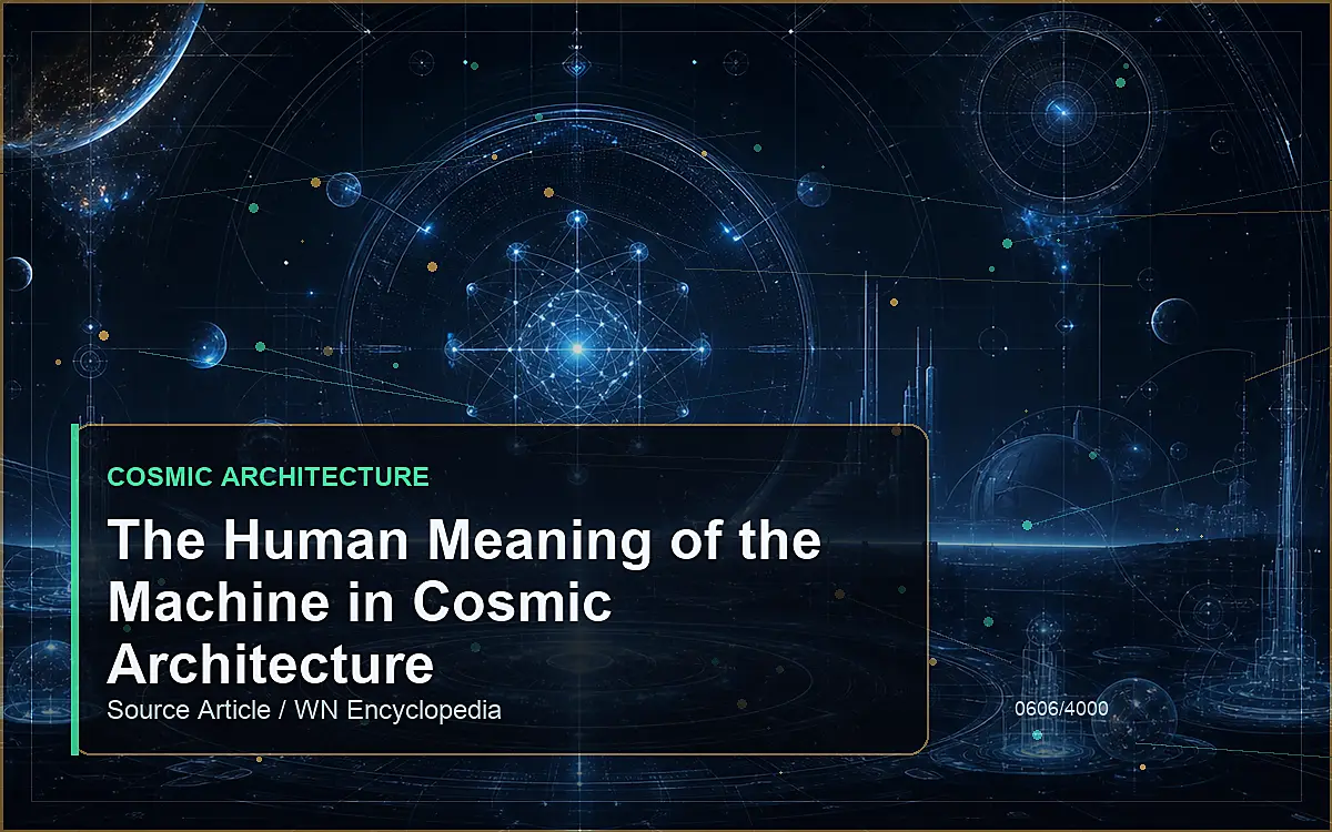AI-generated encyclopedia reference image for The Human Meaning of the Machine in Cosmic Architecture