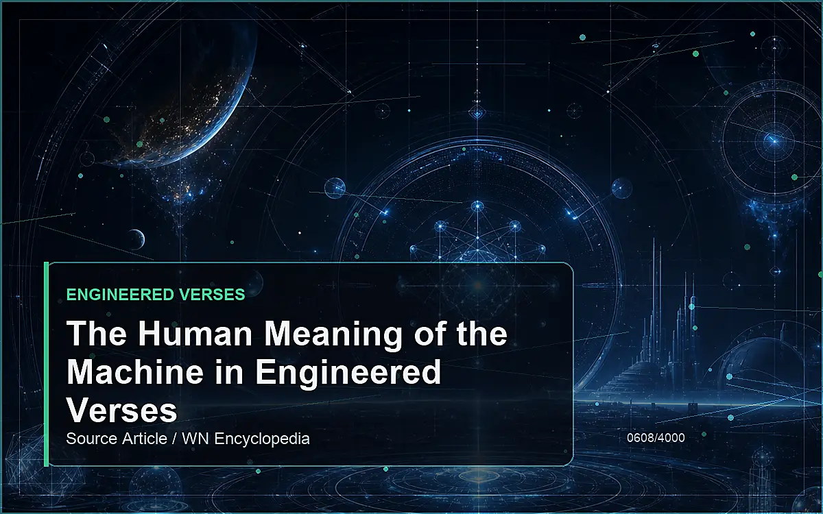 AI-generated encyclopedia reference image for The Human Meaning of the Machine in Engineered Verses