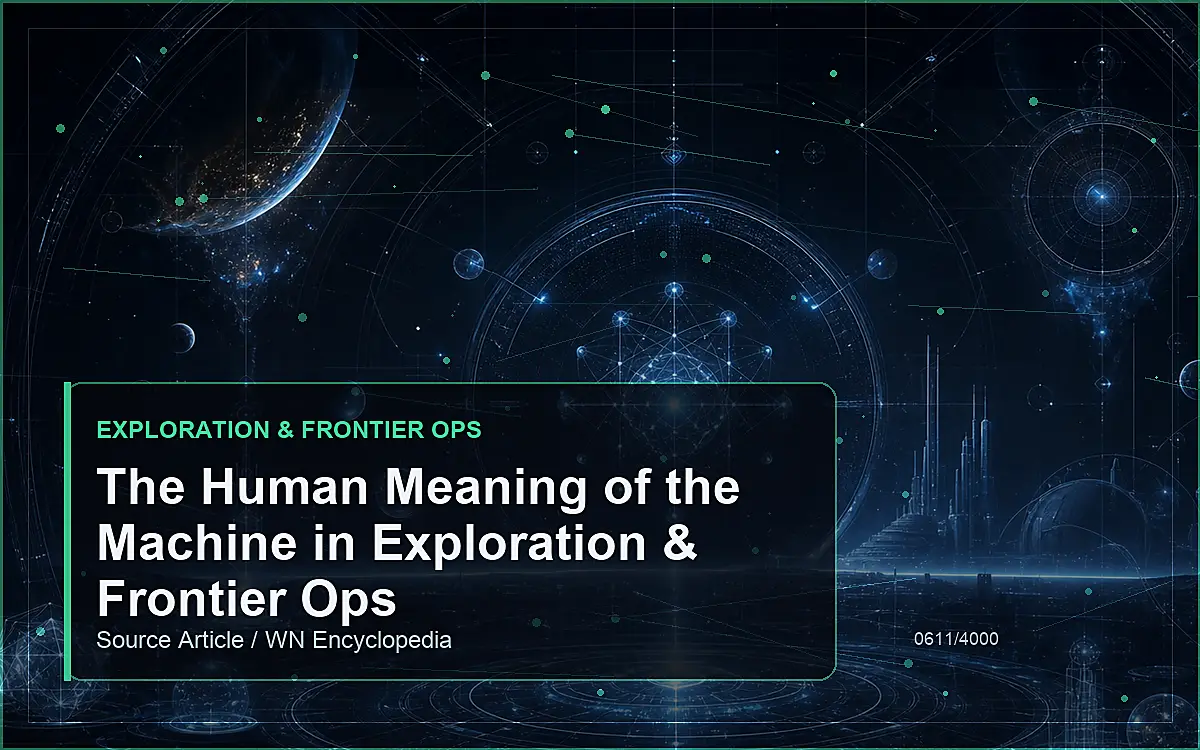 AI-generated encyclopedia reference image for The Human Meaning of the Machine in Exploration & Frontier Ops