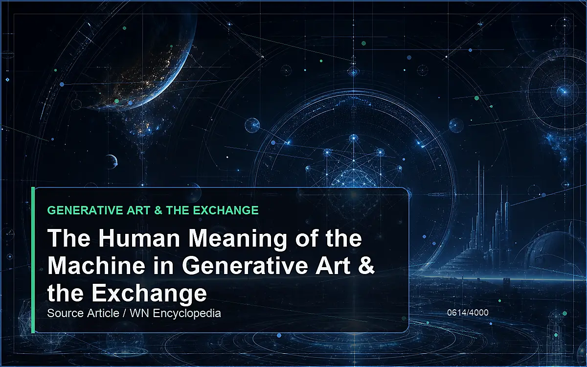 AI-generated encyclopedia reference image for The Human Meaning of the Machine in Generative Art & the Exchange