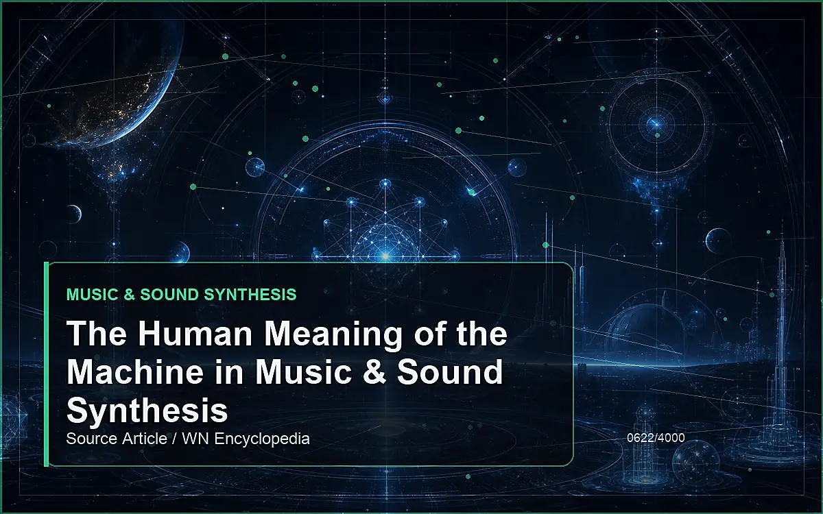 AI-generated encyclopedia reference image for The Human Meaning of the Machine in Music & Sound Synthesis