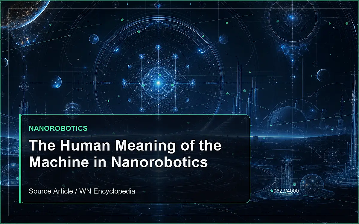 AI-generated encyclopedia reference image for The Human Meaning of the Machine in Nanorobotics