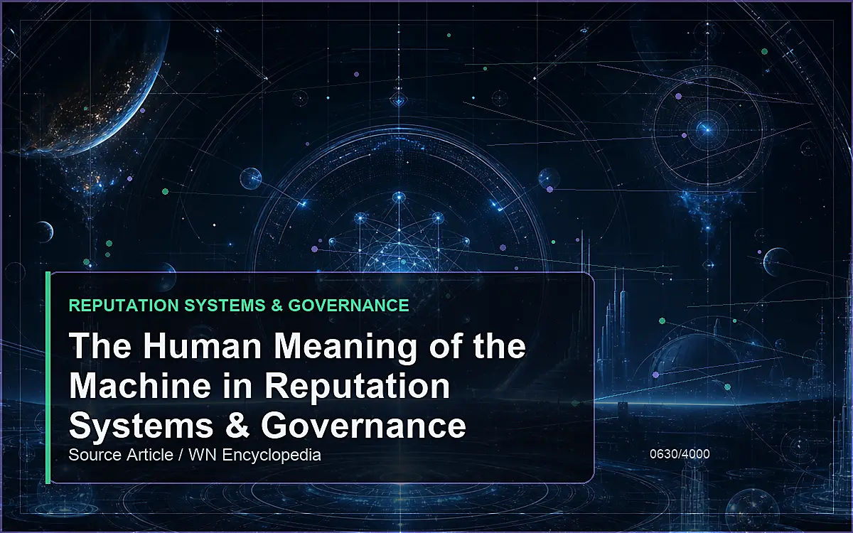 AI-generated encyclopedia reference image for The Human Meaning of the Machine in Reputation Systems & Governance
