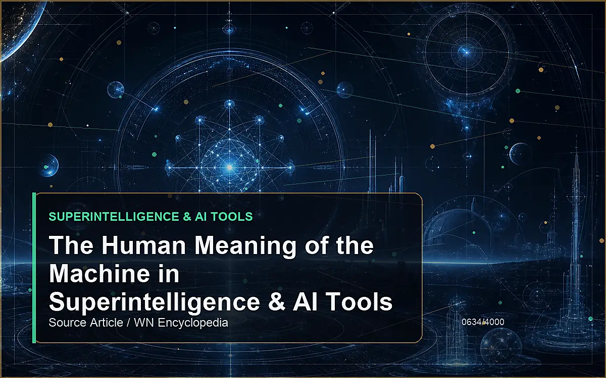 AI-generated encyclopedia reference image for The Human Meaning of the Machine in Superintelligence & AI Tools