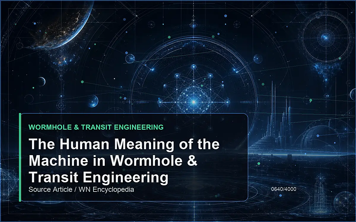 AI-generated encyclopedia reference image for The Human Meaning of the Machine in Wormhole & Transit Engineering