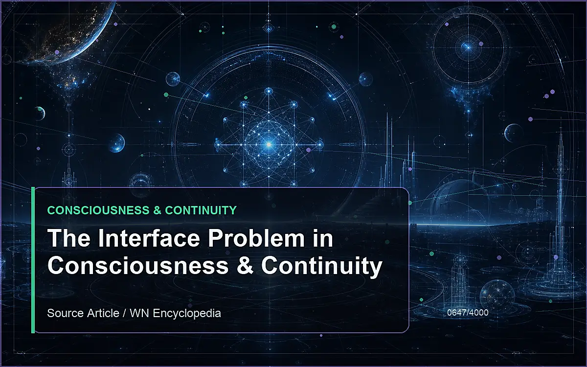 AI-generated encyclopedia reference image for The Interface Problem in Consciousness & Continuity
