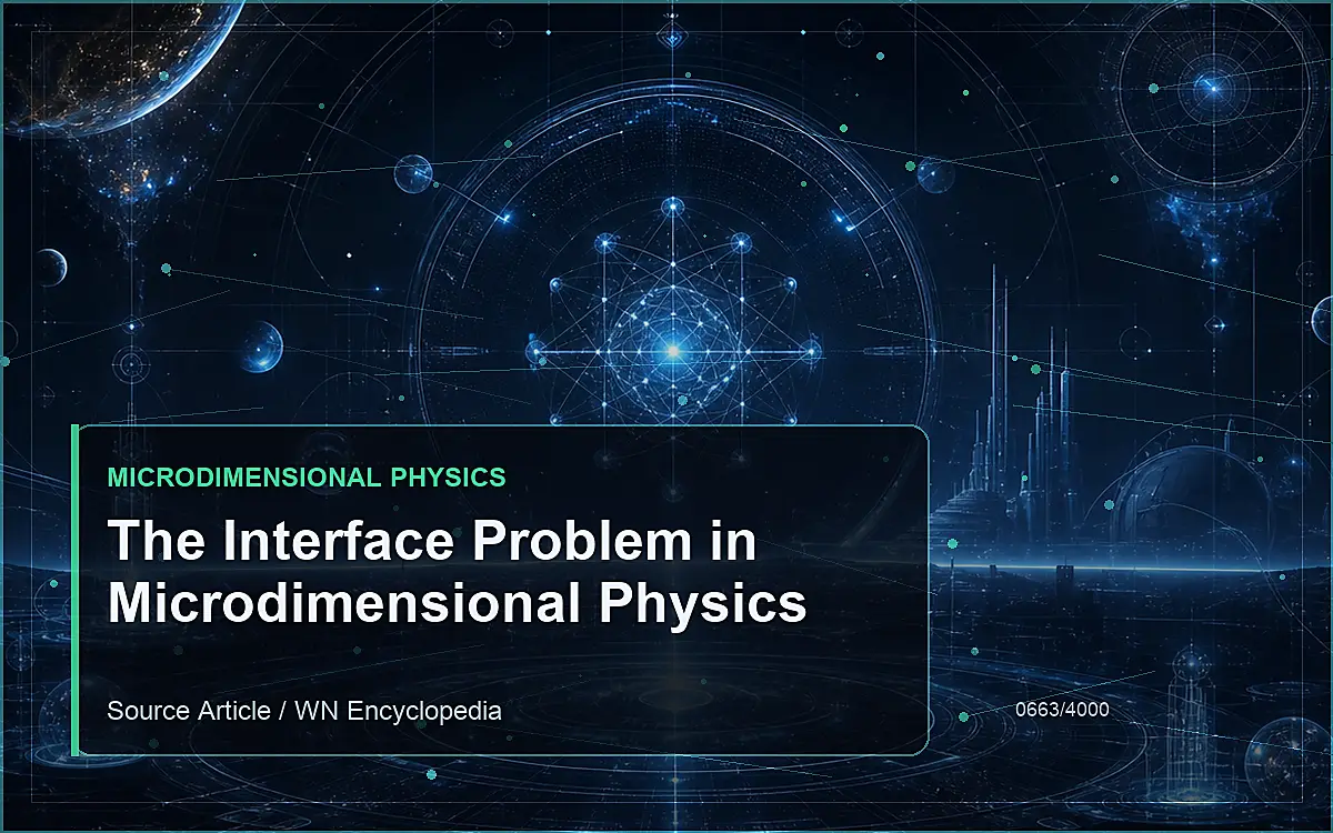 AI-generated encyclopedia reference image for The Interface Problem in Microdimensional Physics