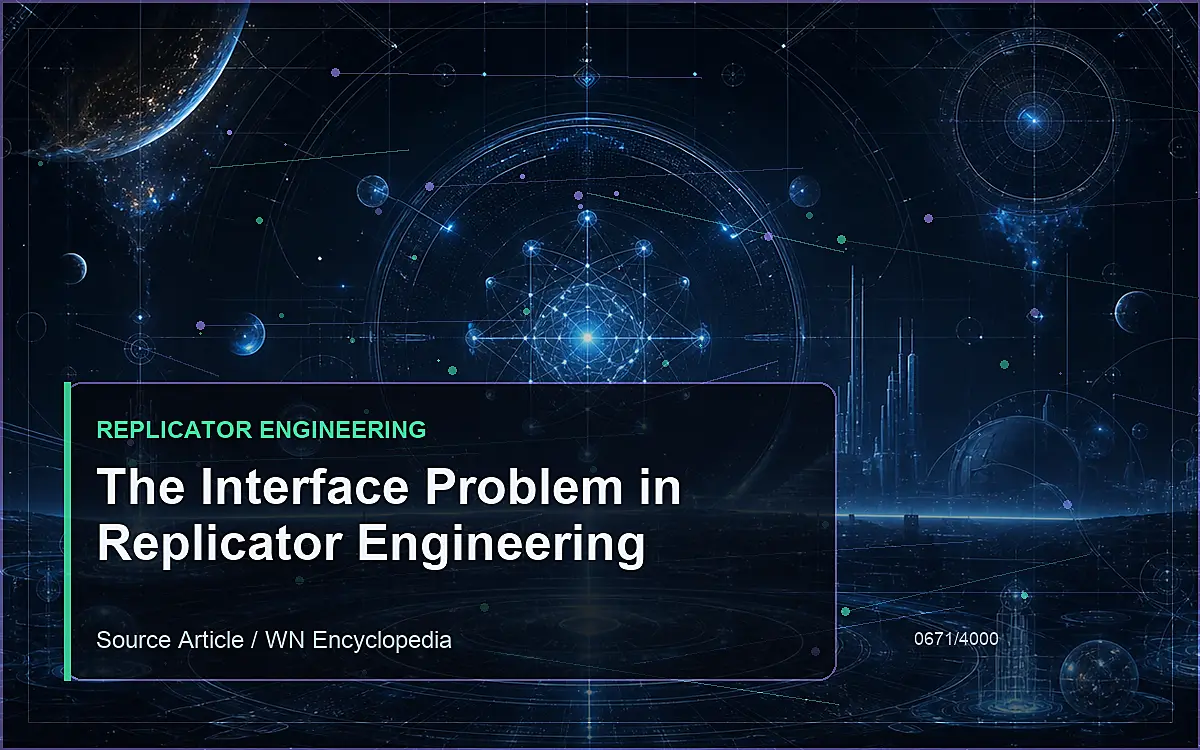 AI-generated encyclopedia reference image for The Interface Problem in Replicator Engineering