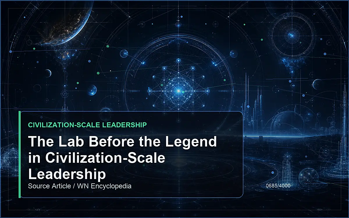 AI-generated encyclopedia reference image for The Lab Before the Legend in Civilization-Scale Leadership